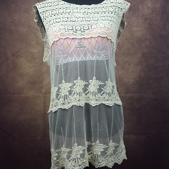 NWT Ivory Lace Swim Cover-up - S/M - Picture 2 of 5